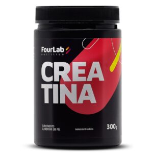 Creatina Monohidratada 100% FourLab 300g Mais Força, Massa Muscular e Performance Bike e Corrida