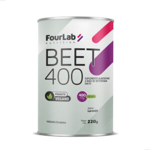 Beet 400 Fourlab Beterraba em Pó 220g Pré-Treino Natural Energia, Força Resistência Corrida Ciclismo