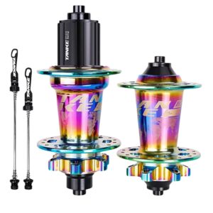 Par de Cubos Tanke Barulhento Alumínio Rolamento 36 Furos Freio a Disco Rainbow Traseiro/Diânteiro