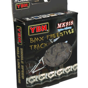 Corrente Grossa Freeride BMX Half-Link 1/2x1/8x102L Cinza Yaban MK918 Meio elo Single Fixa Freestyle