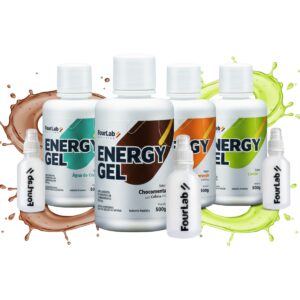 Energy Gel FourLab Vários Sabores 500g Energia Rápida, Gel Energético Corrida, Ciclismo e Endurance