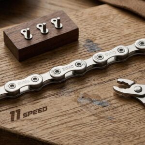 Corrente Bike Fina Index 11v SUMC 118 Elos Com Power Link Aço Resistente Troca Suave MTB Speed