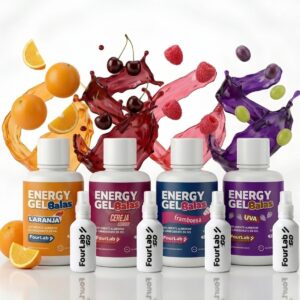 Energy Gel Refil 500g Com Squeeze FourLab Maltodextrina Frutose 1:0,8 Endurance Corrida Ciclismo