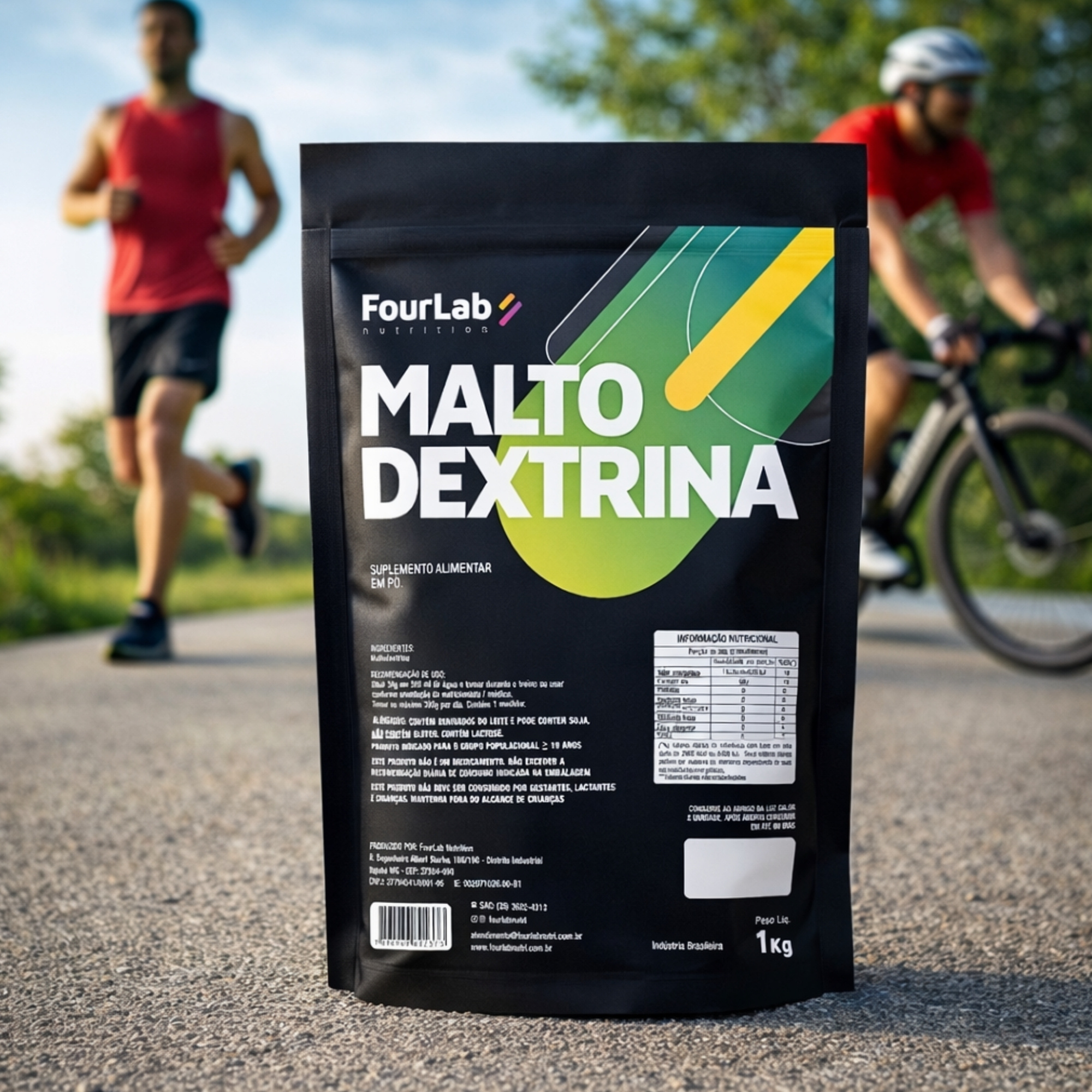 Maltodextrina FourLab 1kg Sem Sabor Energia Rápida, Carboidrato Treino e Performance Bike Corrida